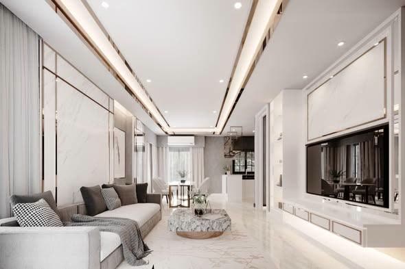 Luxury White & Rose Gold Residence
